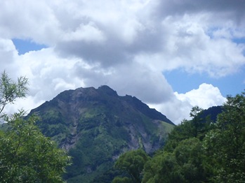 Mt. Yakedake on a Typical Summer Day