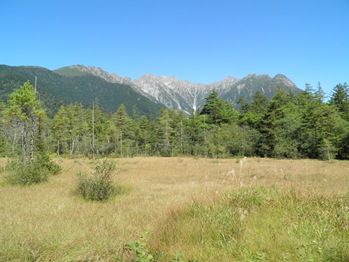 The Hotaka Range from Tashiro-shitsugen Wetland