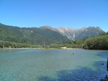 The Hotaka Range from Taisho-ike Pond
