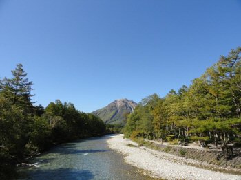 Mt. Yakedake and Lots of Blue