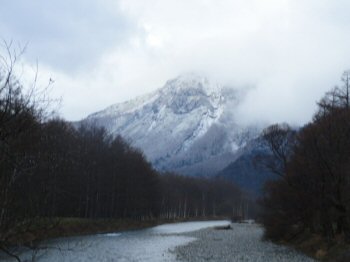 The Snow-Covered Mt. Yakedake